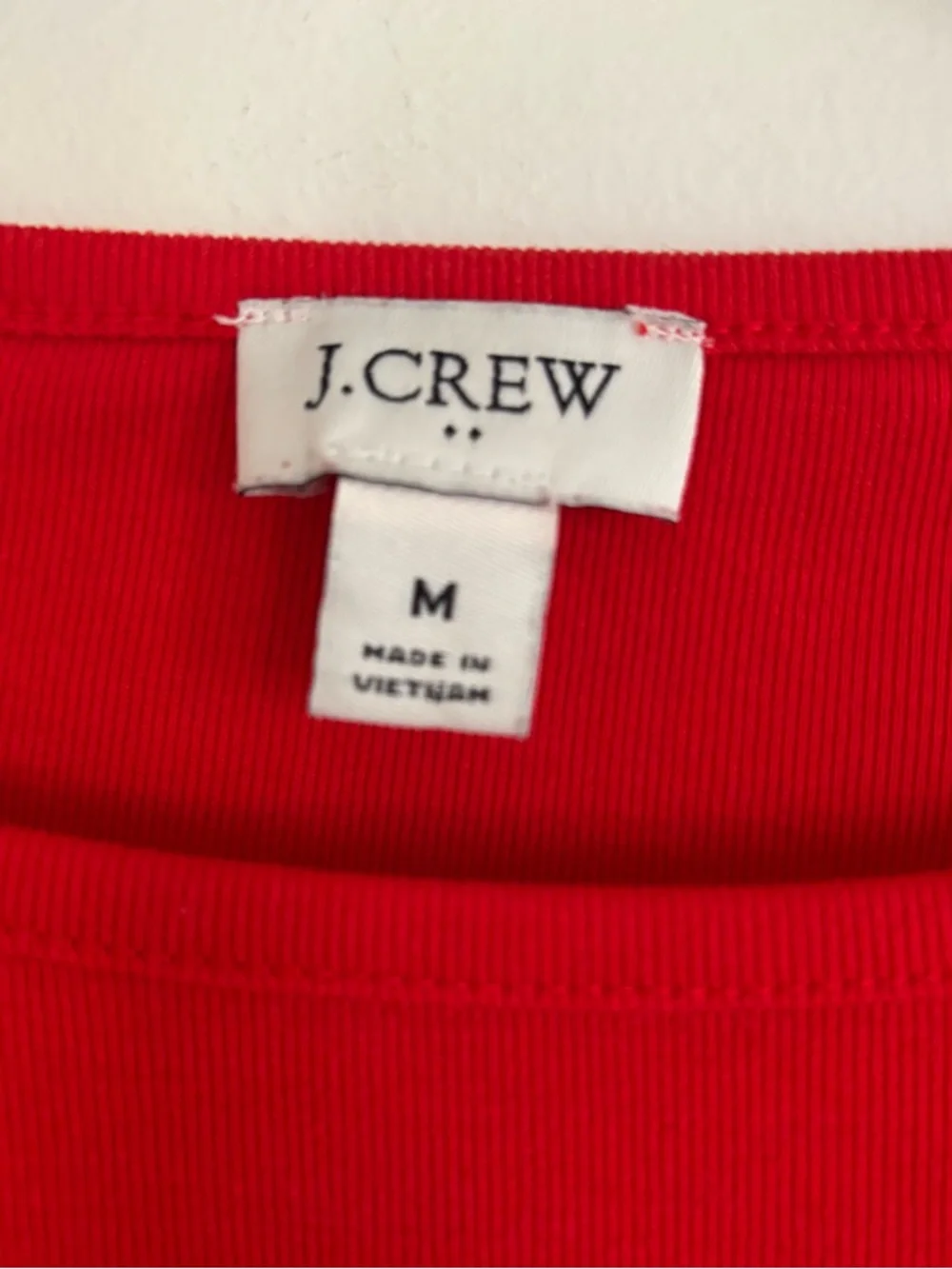 J.Crew Red Puff Sleeve Long Sleeve Top Size M